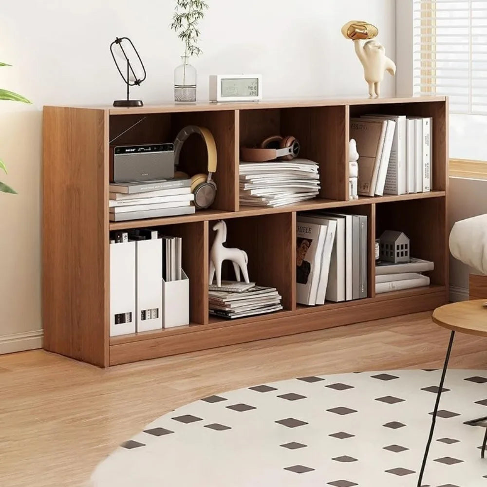 Modern Cube Bookcase with Closed Back and Multi-Tier Shelves for Home, Office, Study, and Library Storage